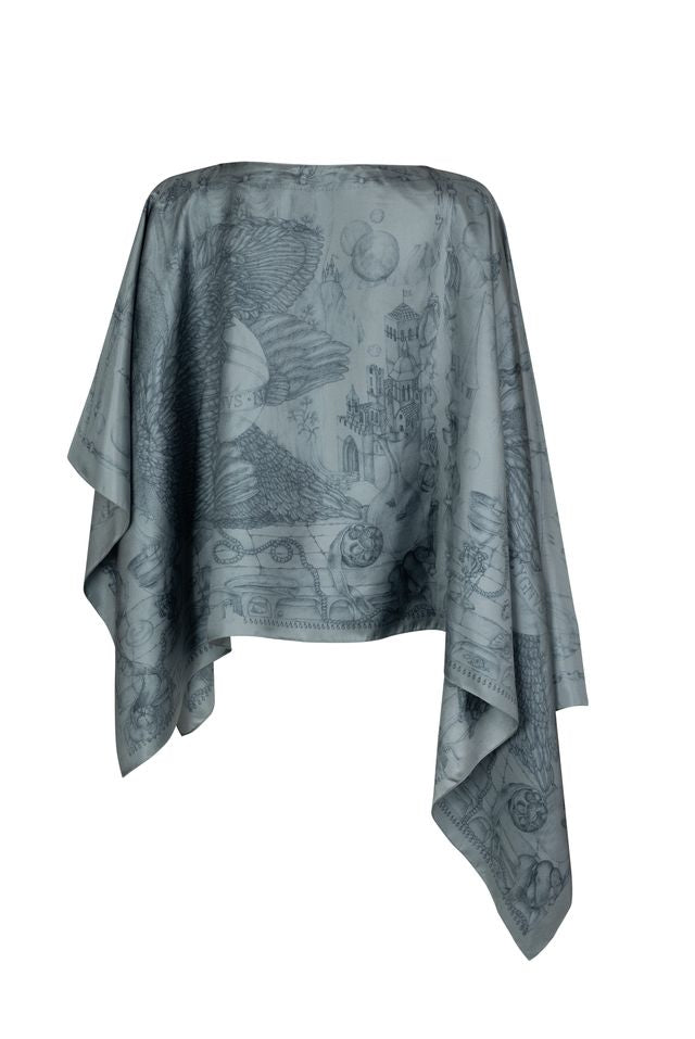 SABINA SAVAGE The Glass Swan Pencil Slipover Top