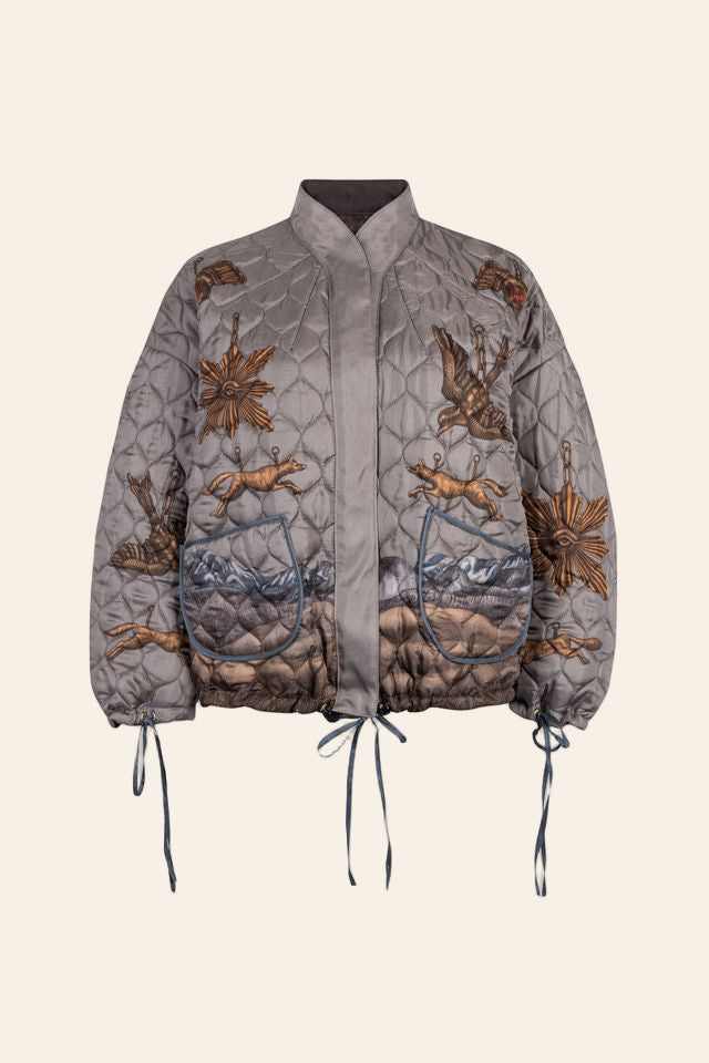 SABINA SAVAGE Secrets of the Bison Reversible Bomber Jacket
