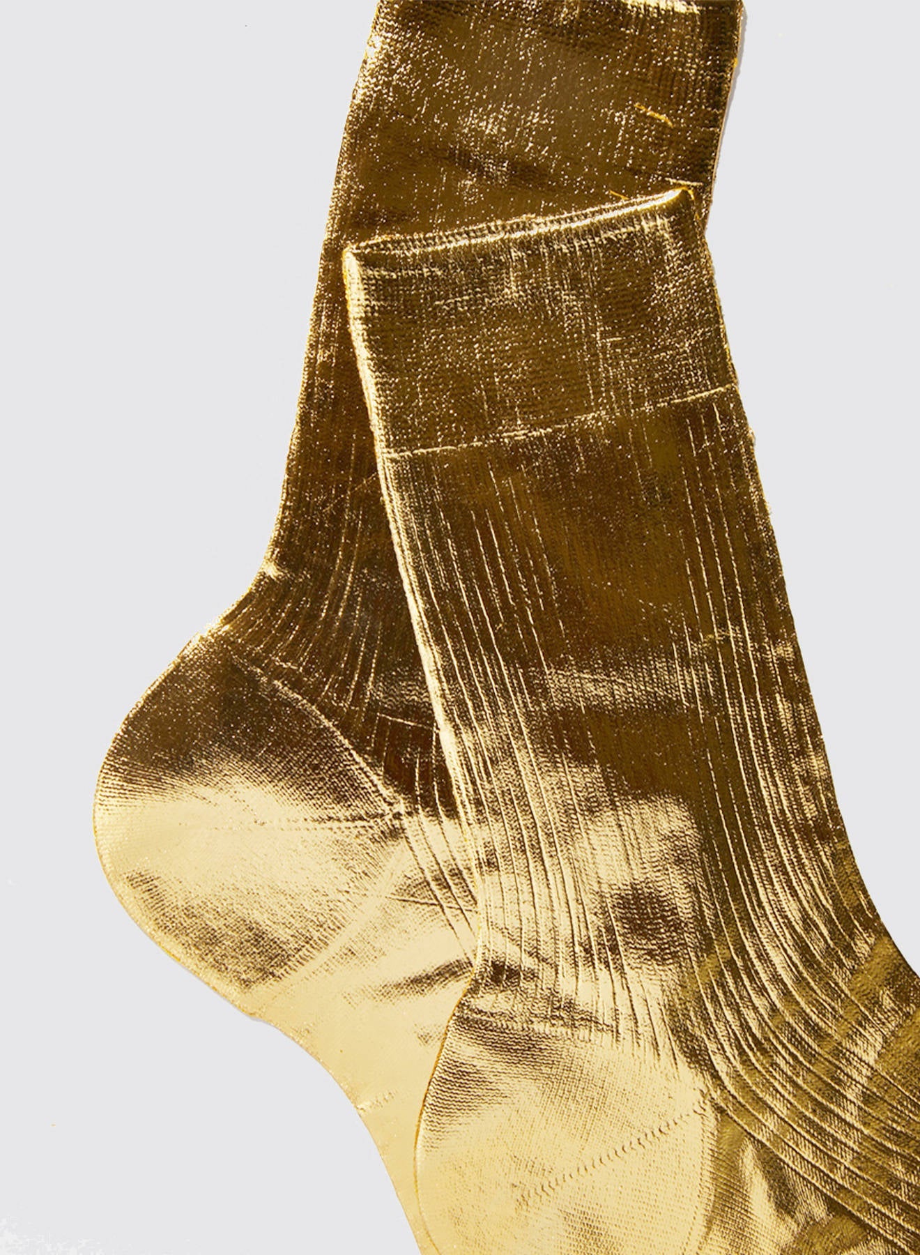 MARIA LA ROSA One Ribbed Laminated Socks