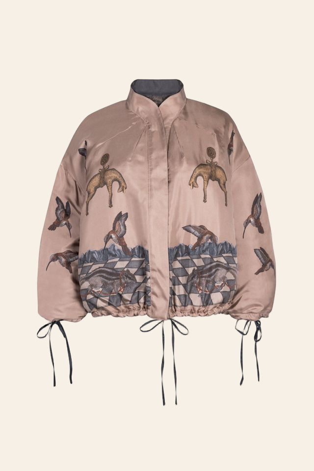 SABINA SAVAGE The Wolf You Feed Reversible Bomber Jacket