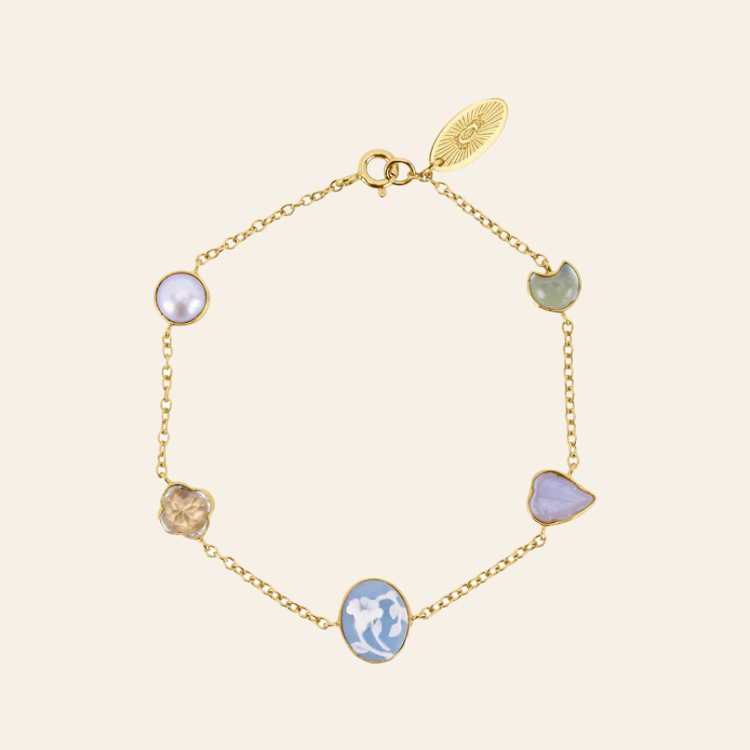 GRAINNE MORTON Cameo Five Mini Charm Bracelet