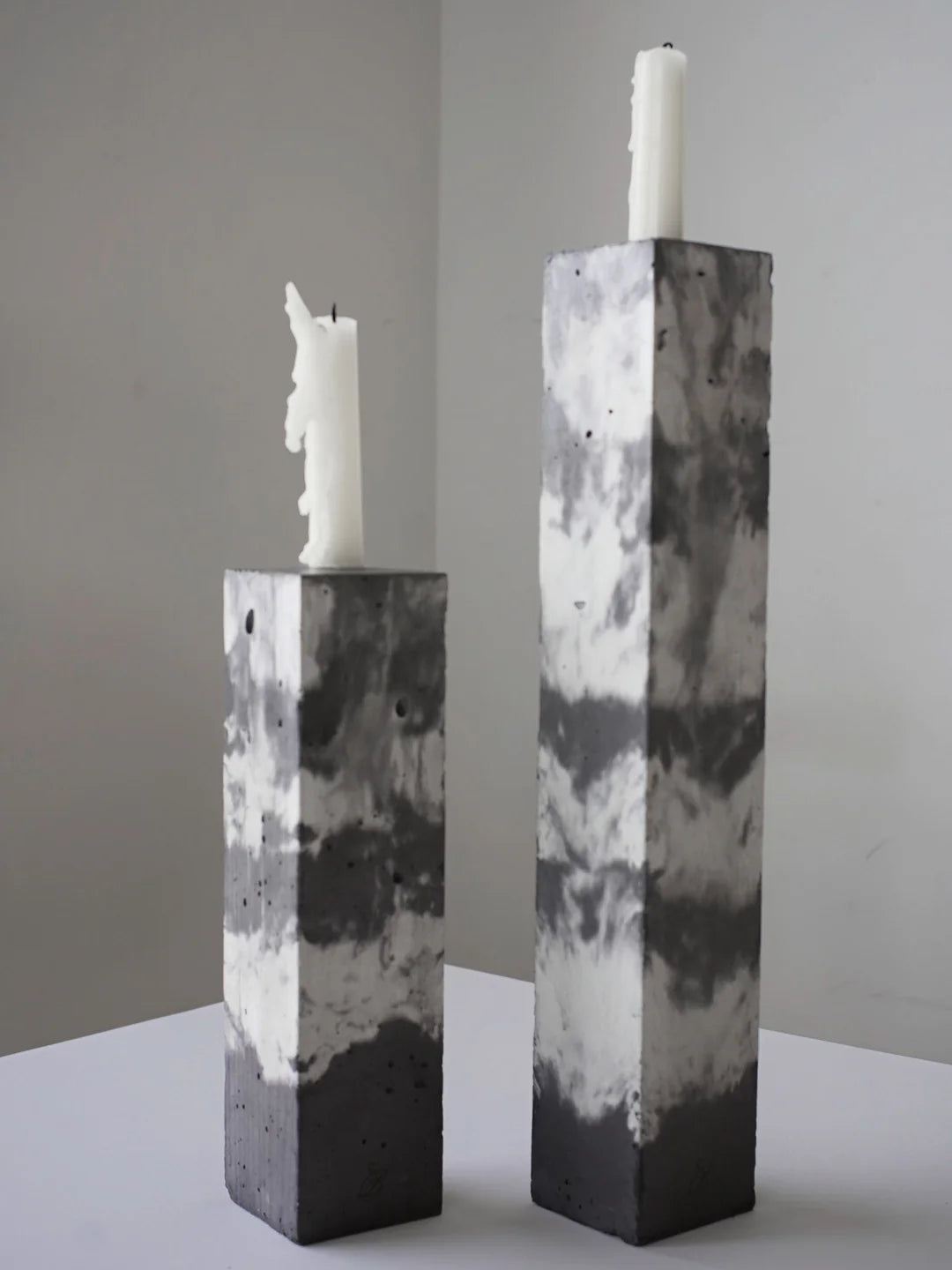 STUDIO BADGE Concrete Block Candleholder
