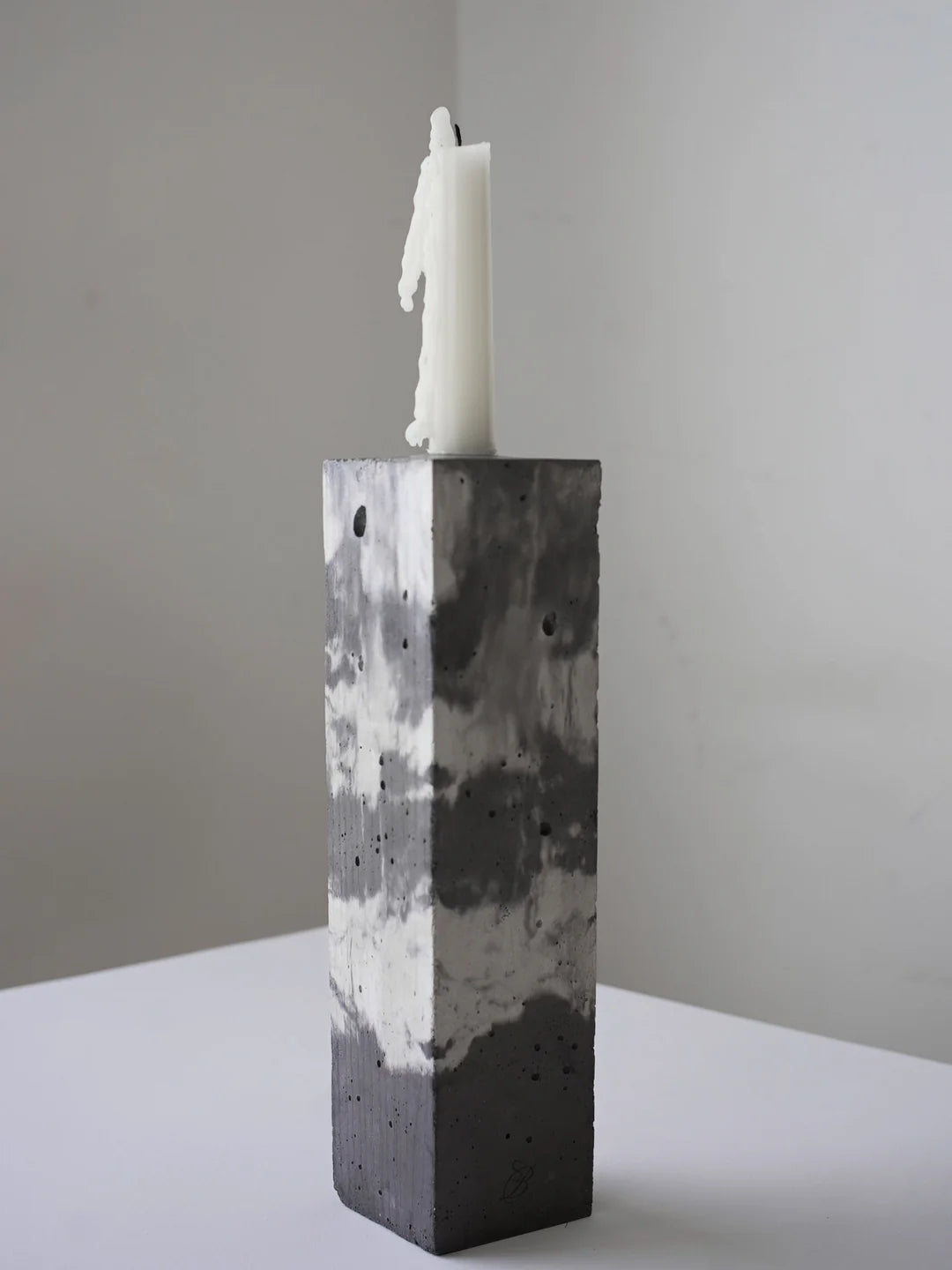 STUDIO BADGE Concrete Block Candleholder