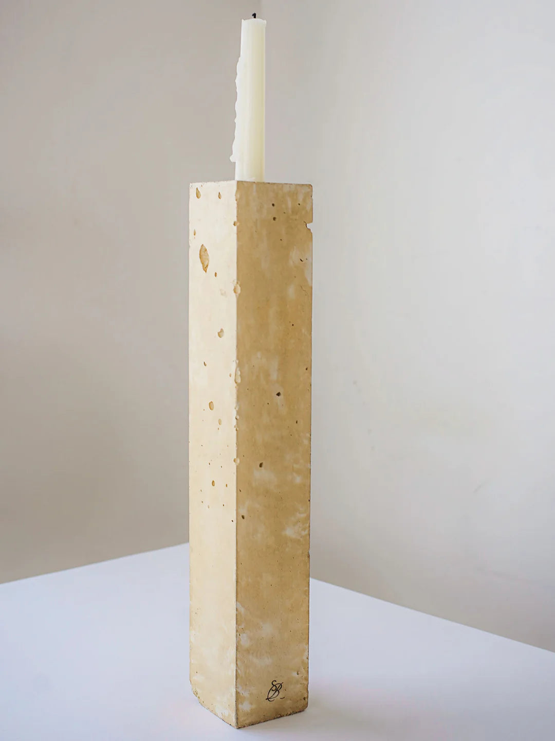 STUDIO BADGE Concrete Block Candleholder