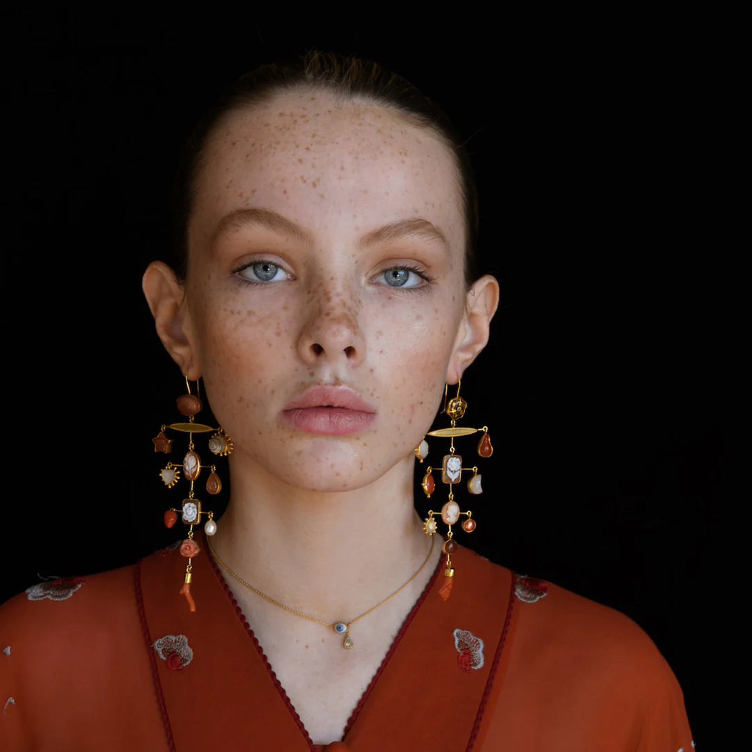 GRAINNE MORTON Green Eye Teardrop Necklace