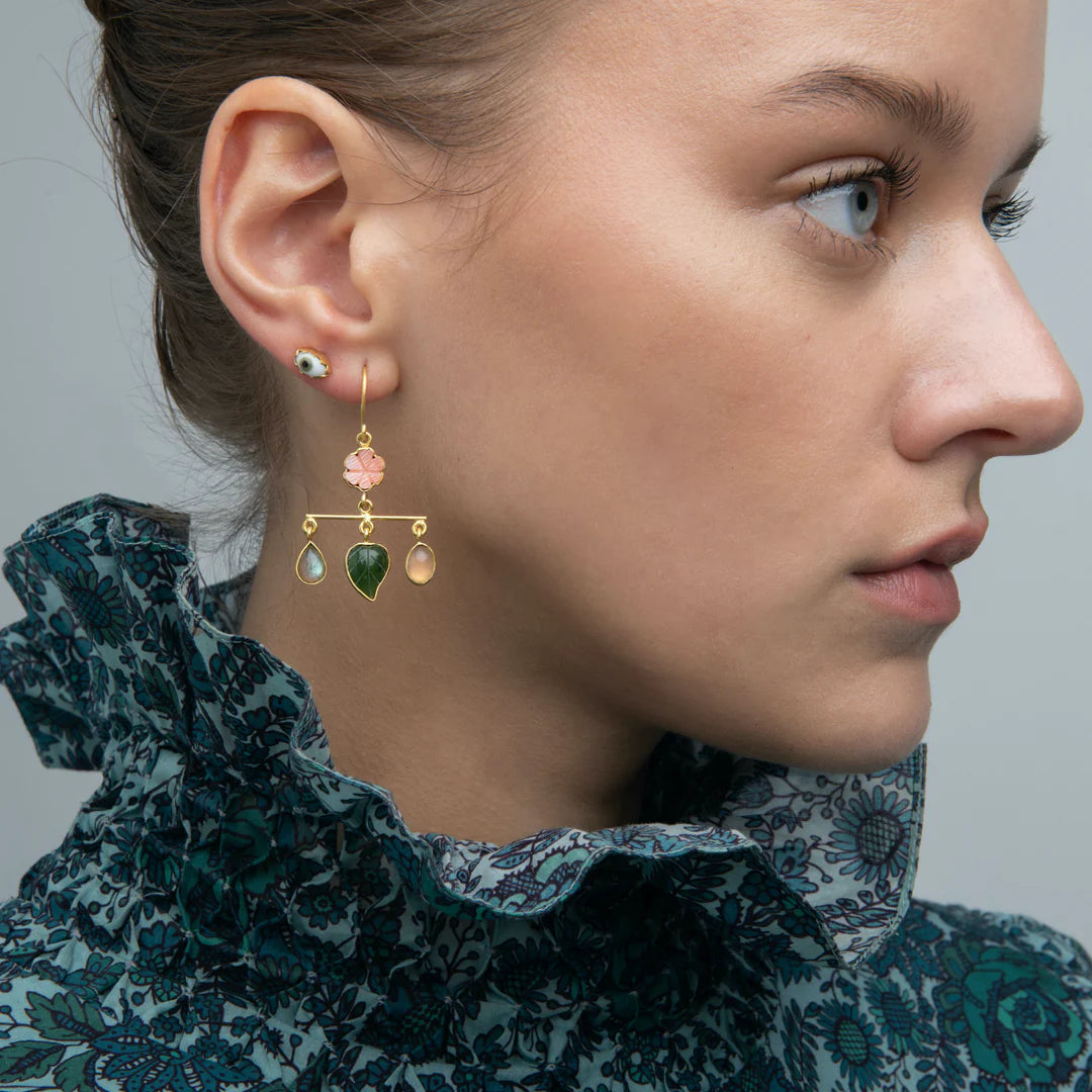 GRAINNE MORTON Green Eye Stud Earring Single