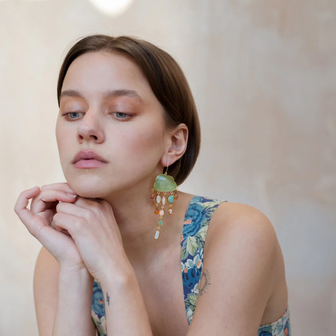 GRAINNE MORTON Bird and Cloud Drop Earrings