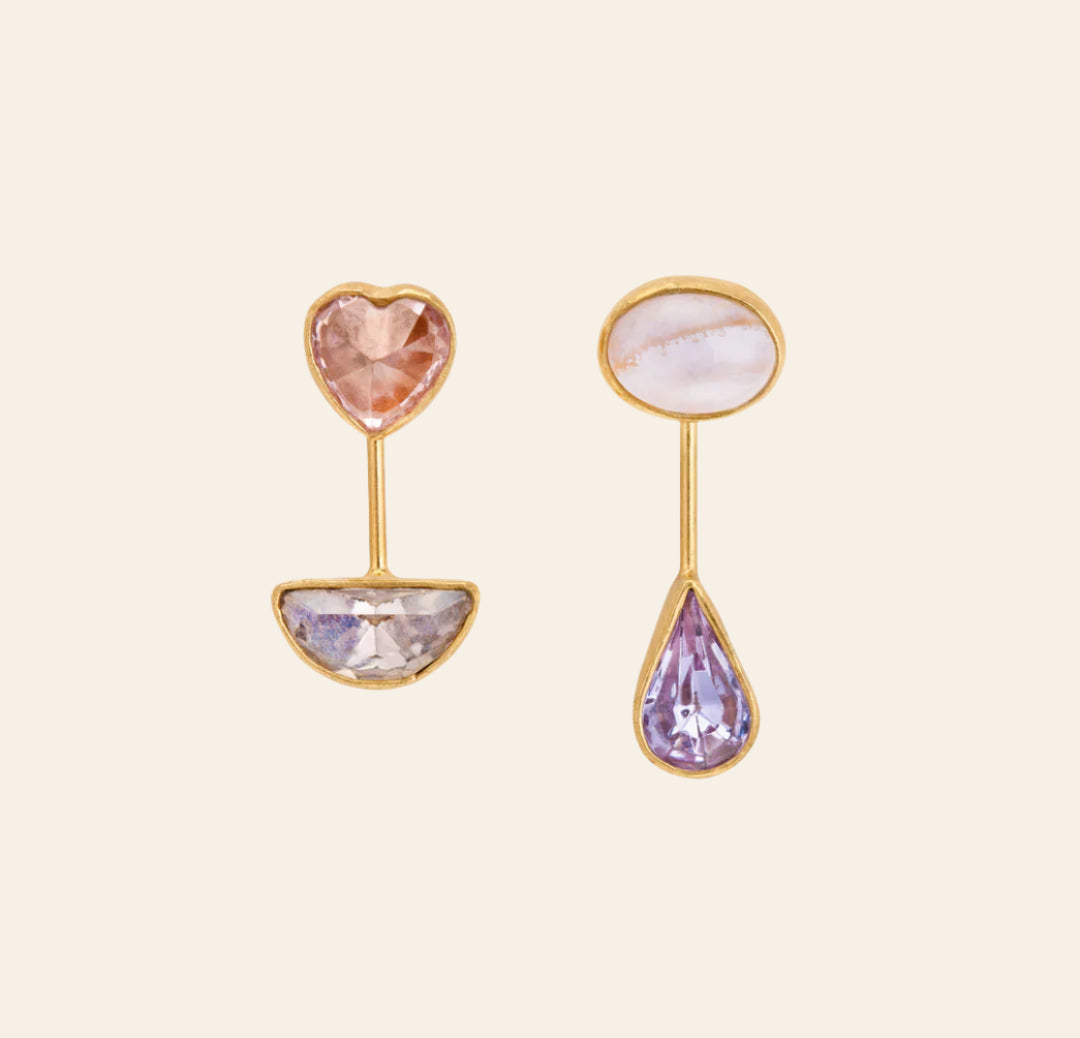 GRAINNE MORTON Heart Detachable Drop Earrings