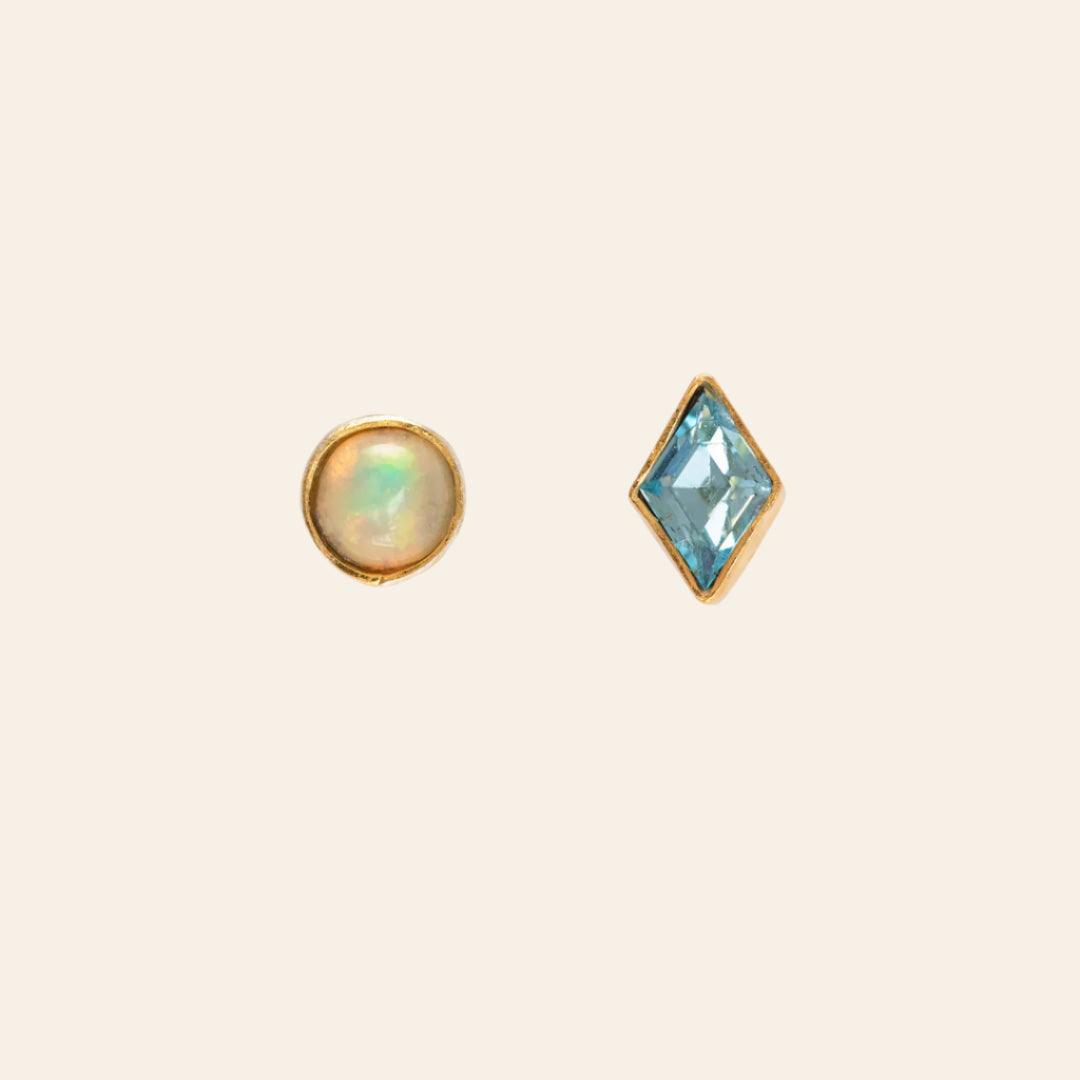 GRAINNE MORTON Opal Mismatched Stud Earrings