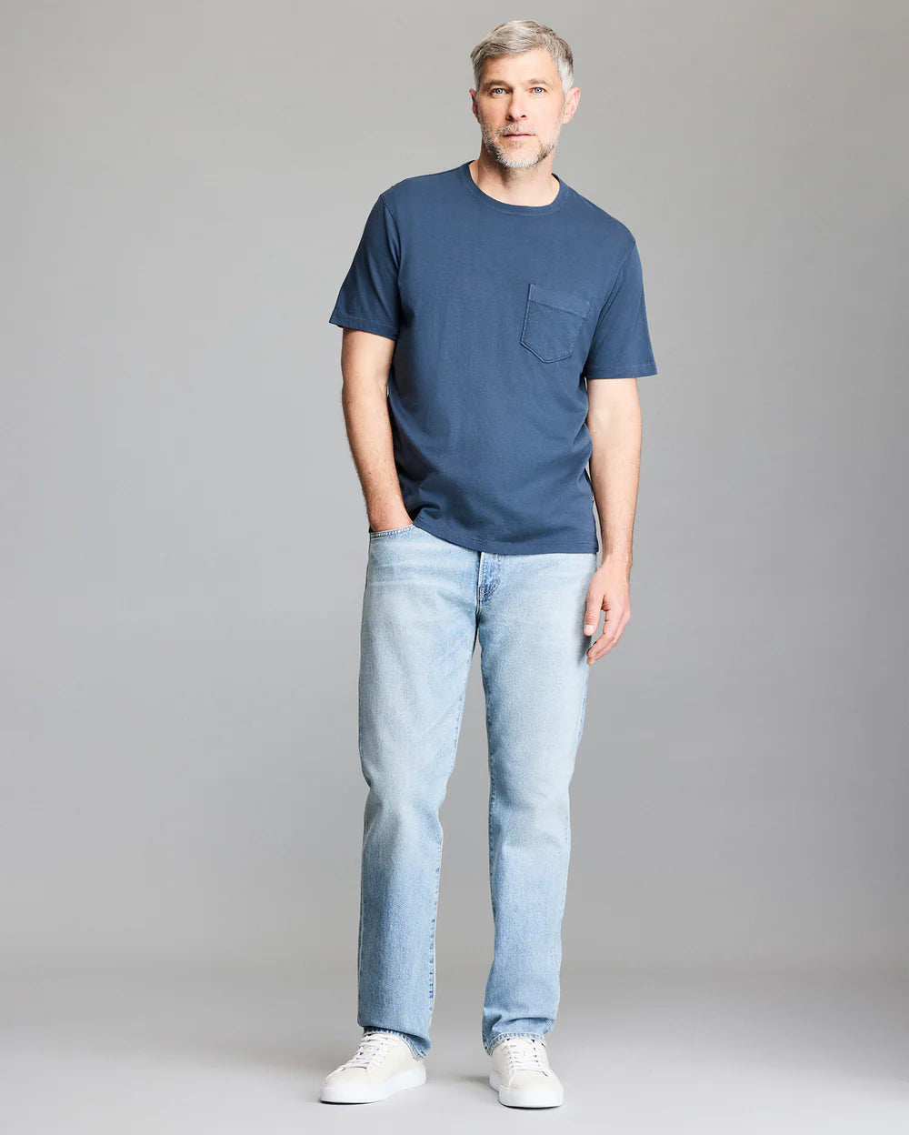 BILLY REID Navy Washed Tee
