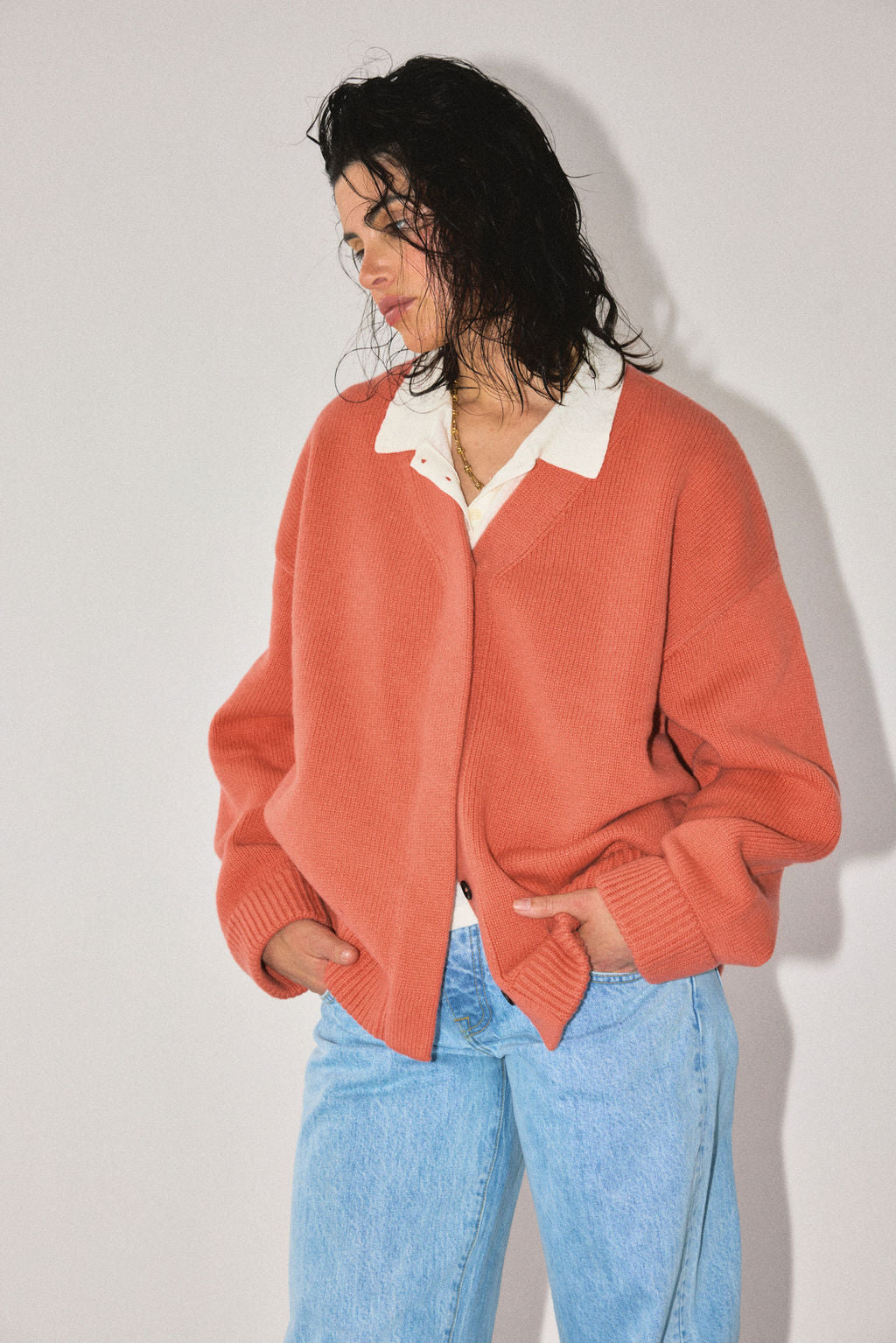 JAMES STREET Oversized Wool Cardigan