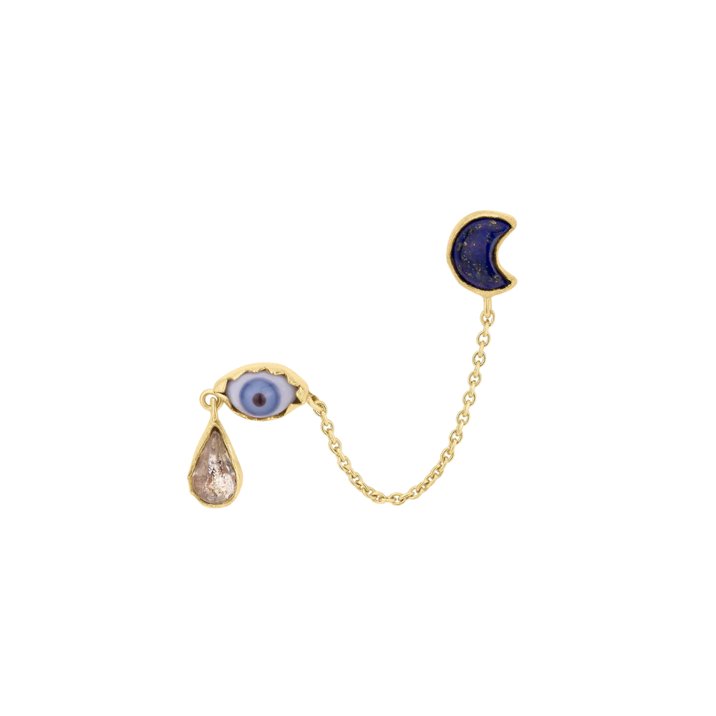 GRAINNE MORTON Eye Teardrop Double Stud Earring