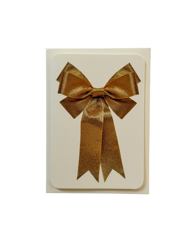 CANONBURY PRESS Gold Velvet Bow Greeting Card