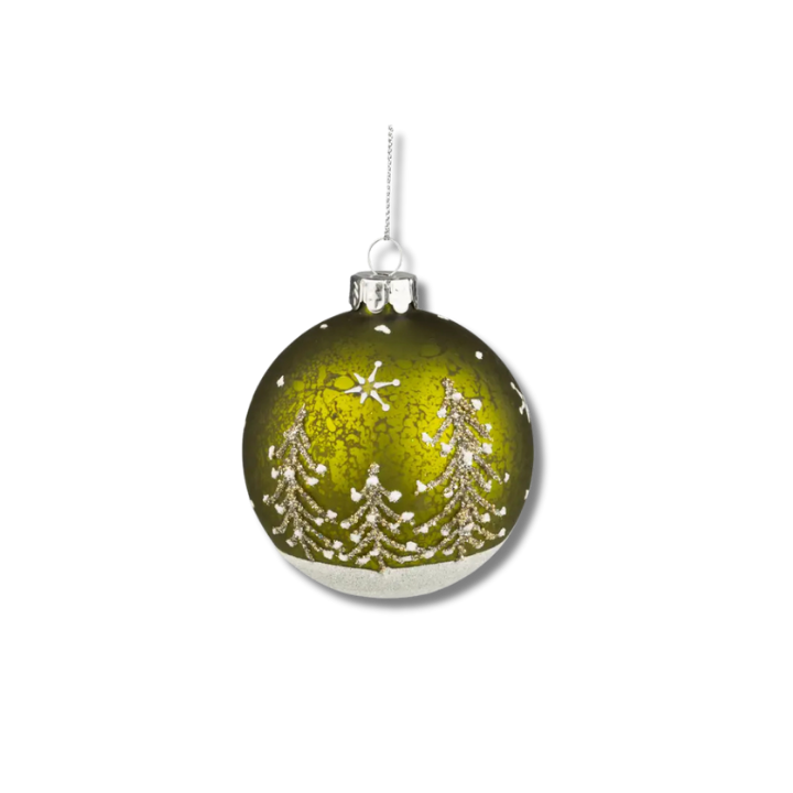 SILVER TREE HOME & HOLIDAY Forest and Snow Ornament