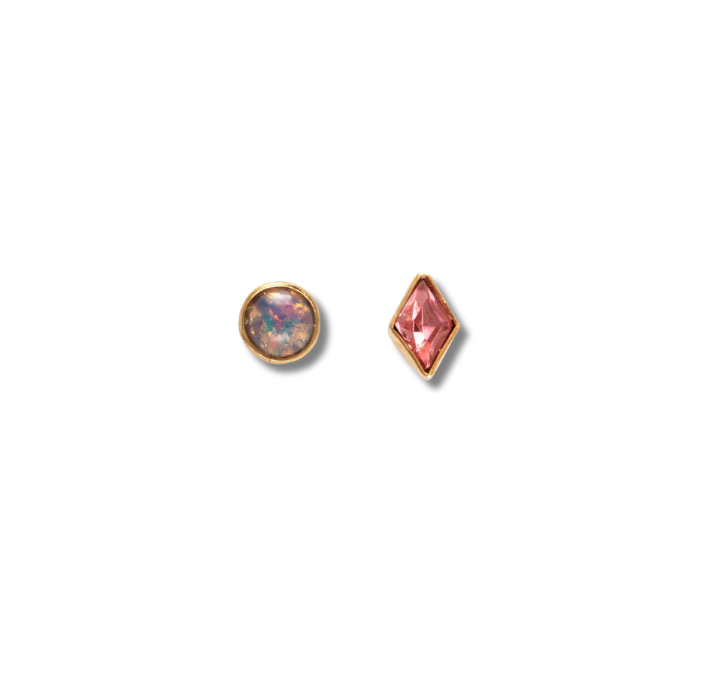 GRAINNE MORTON Pink Mismatched Stud Earrings