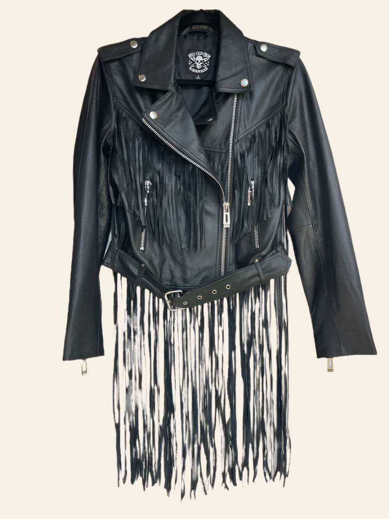 ANY OLD IRON Super Fringe Moto Jacket