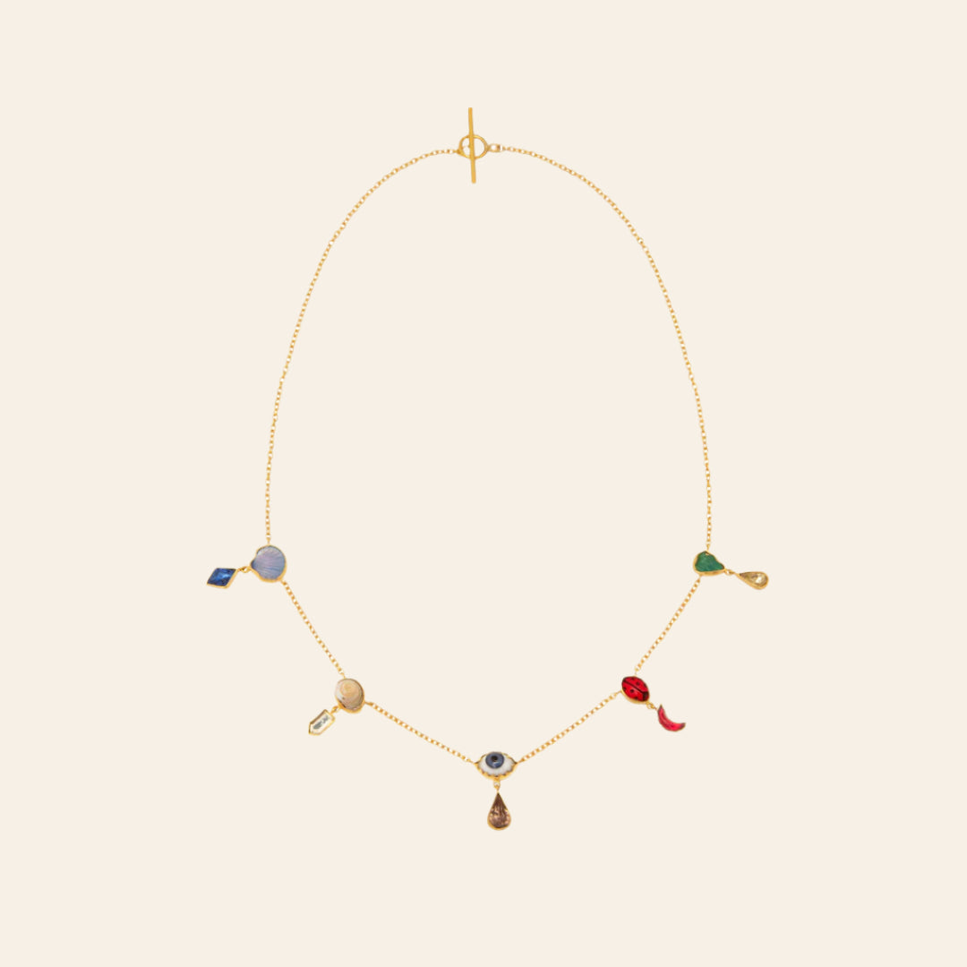 GRAINNE MORTON Mini Charm Drop Necklace
