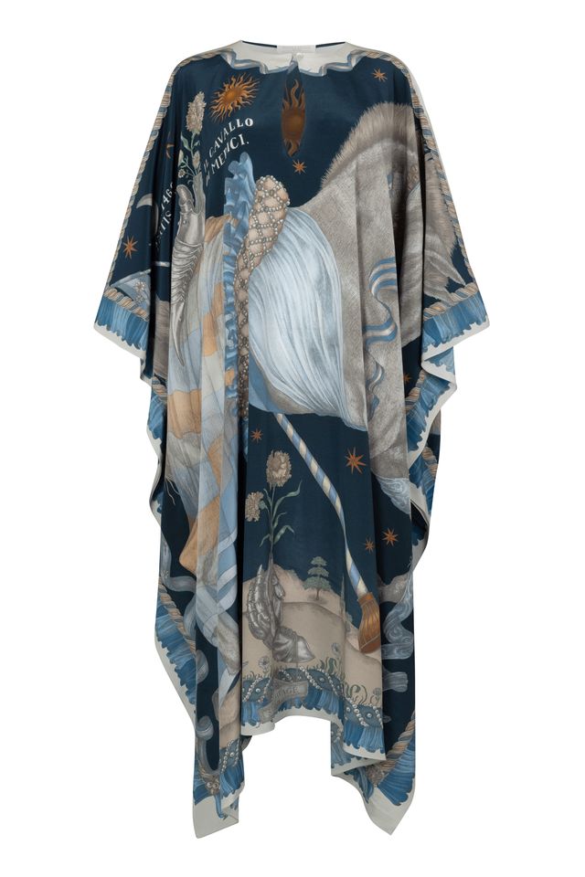 SABINA SAVAGE The Celestial Steed Silk Kaftan