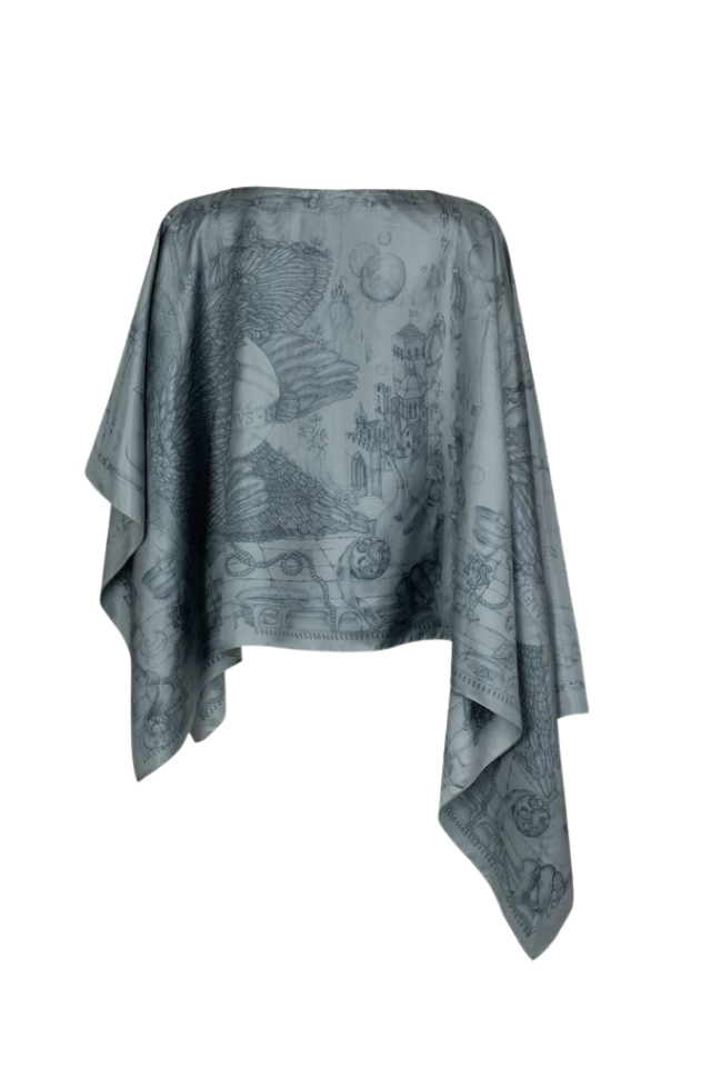 SABINA SAVAGE The Glass Swan Pencil Slipover Top