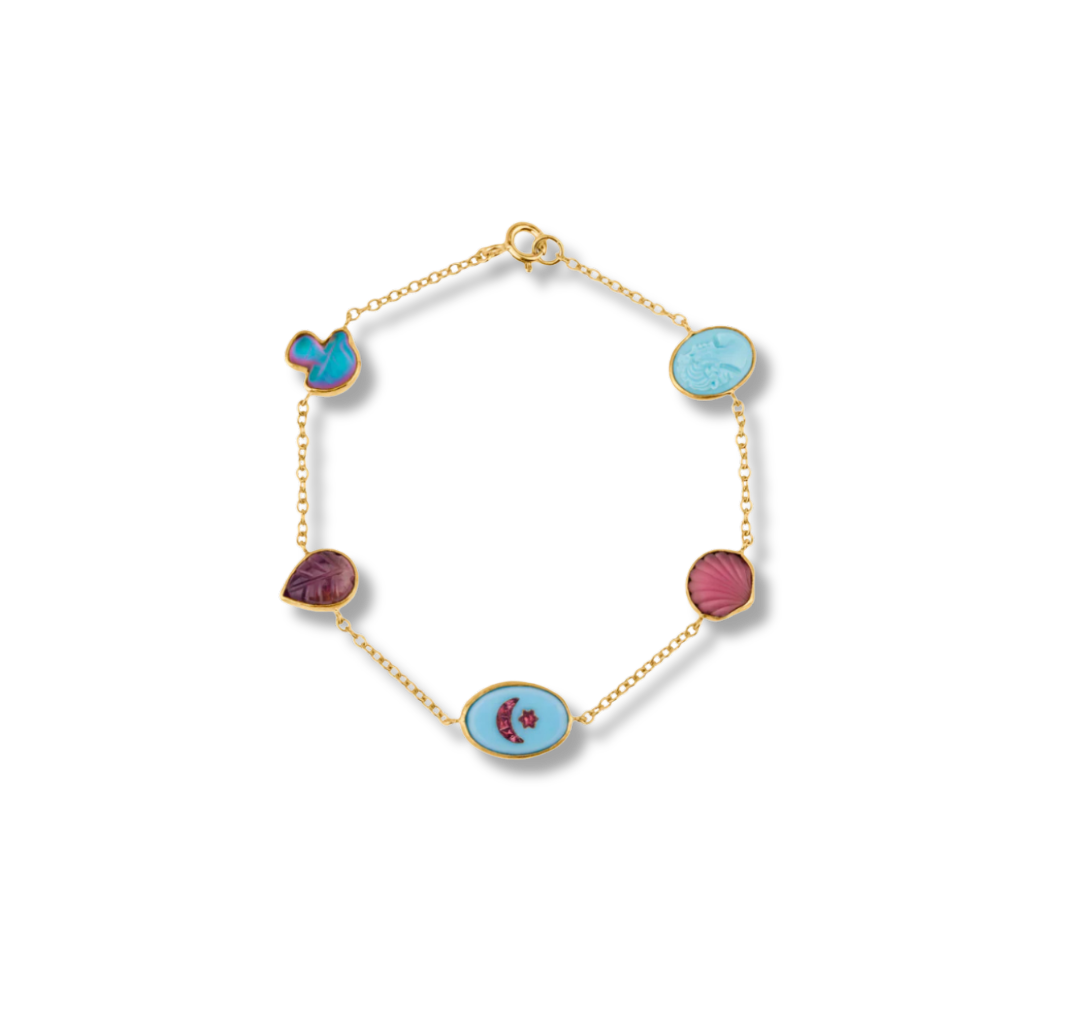 GRAINNE MORTON Moon Five Mini Charm Bracelet