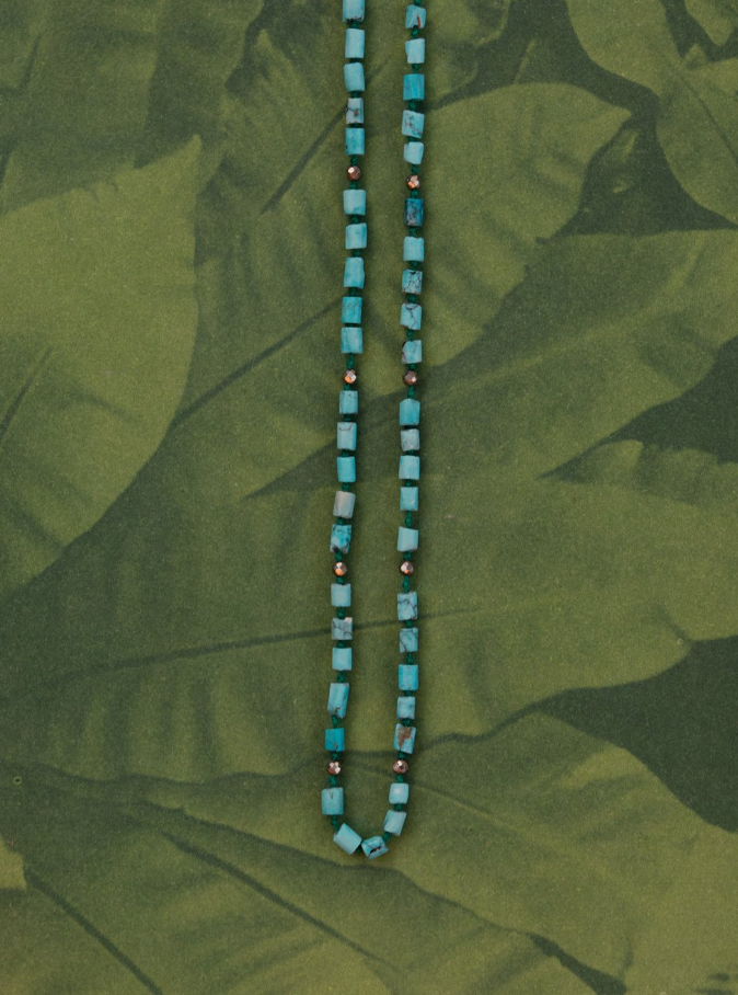 DREAMBOX Silk Knot Turquoise Necklace