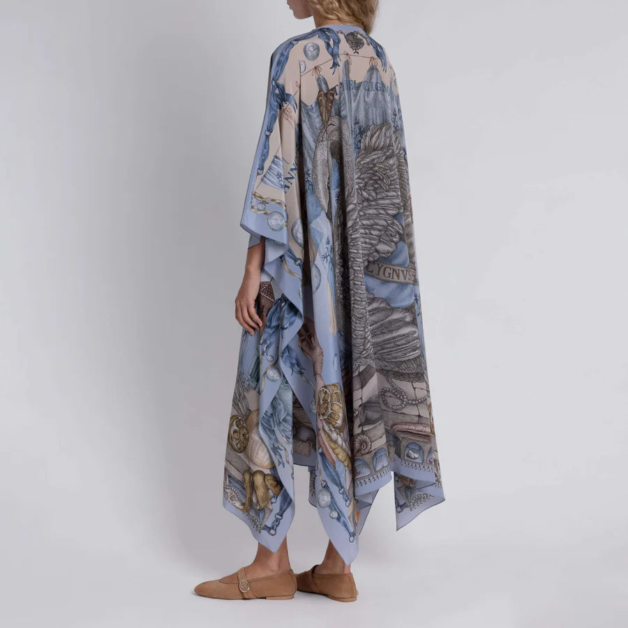 SABINA SAVAGE The Glass Swan Silk Kaftan