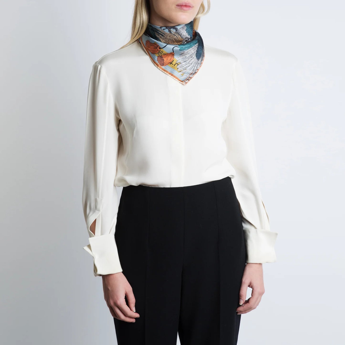 SABINA SAVAGE Rooster's Dance Silk Scarf