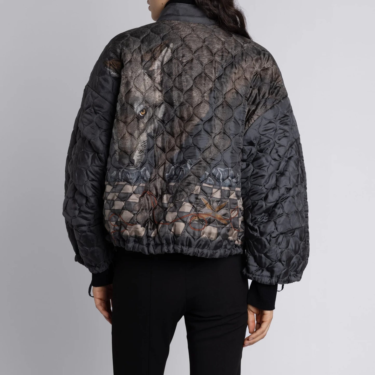 SABINA SAVAGE The Wolf You Feed Reversible Bomber Jacket