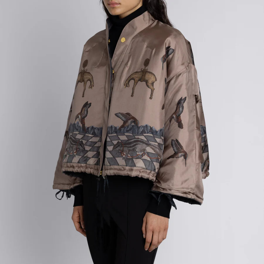 SABINA SAVAGE The Wolf You Feed Reversible Bomber Jacket