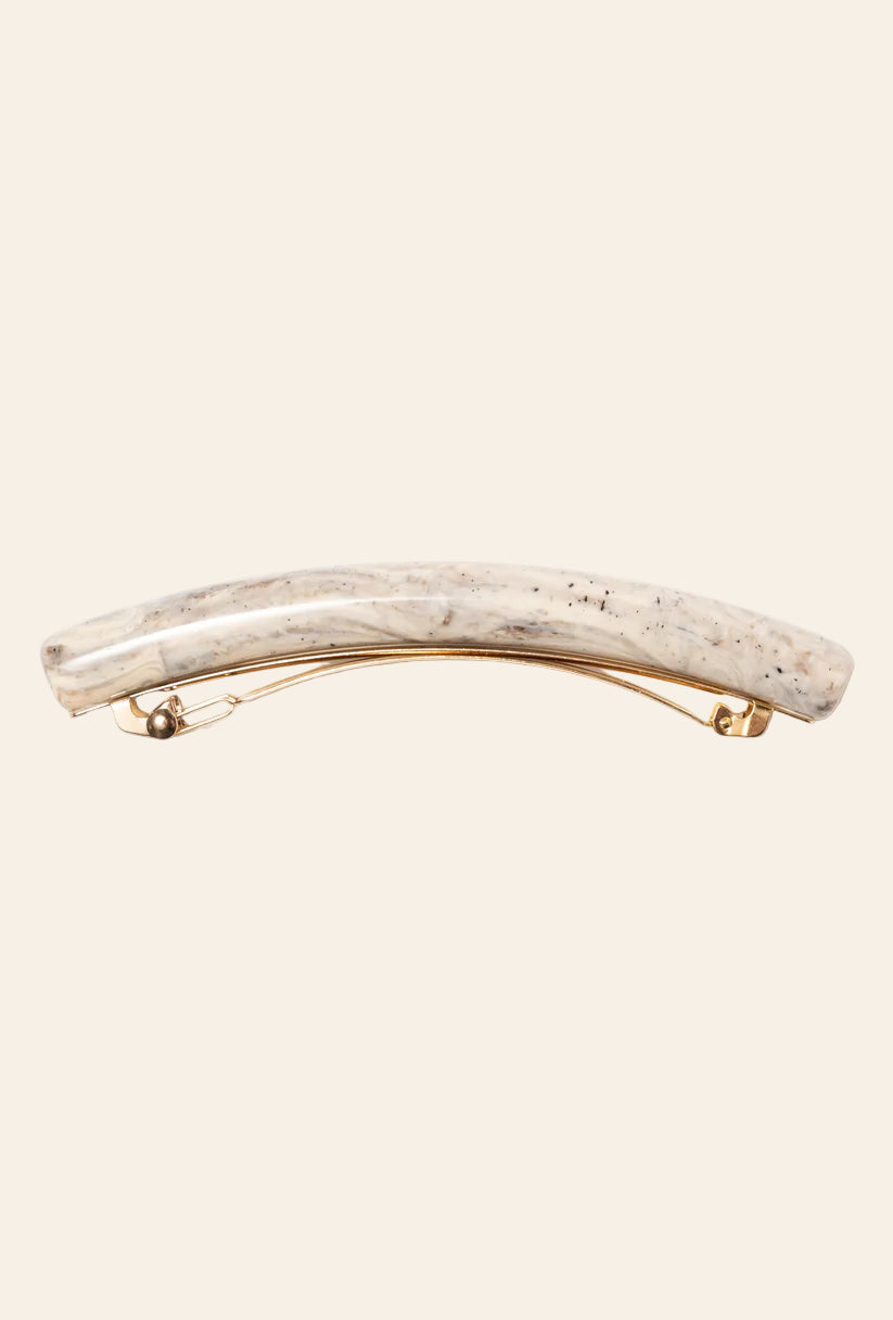 UNDO HAIRWARE Grey Marble Barrette