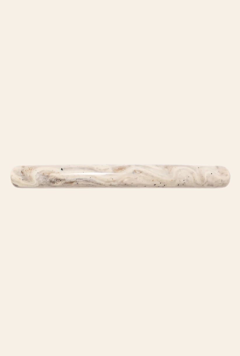 UNDO HAIRWARE Grey Marble Barrette