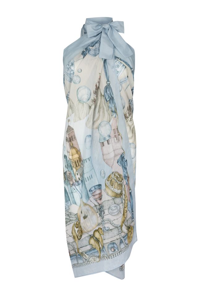 SABINA SAVAGE The Glass Swan Cotton Silk Pareo