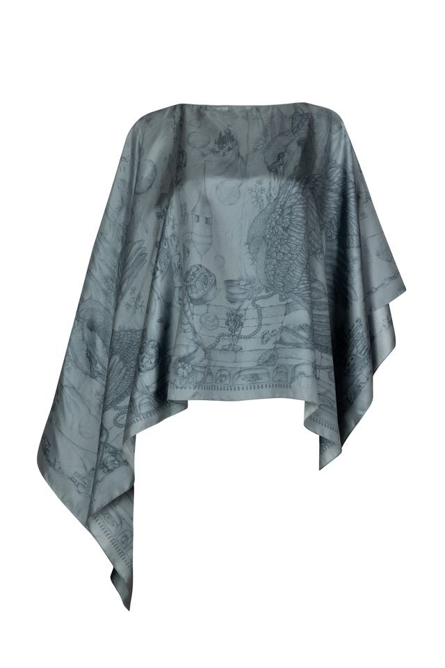 SABINA SAVAGE The Glass Swan Pencil Slipover Top