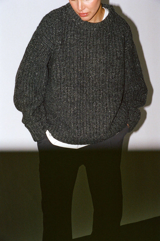 JAMES STREET Chunky Lowe Marled Charcoal