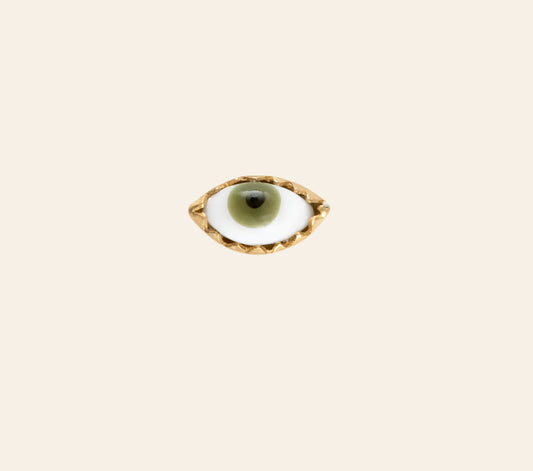 GRAINNE MORTON Green Eye Stud Earring Single