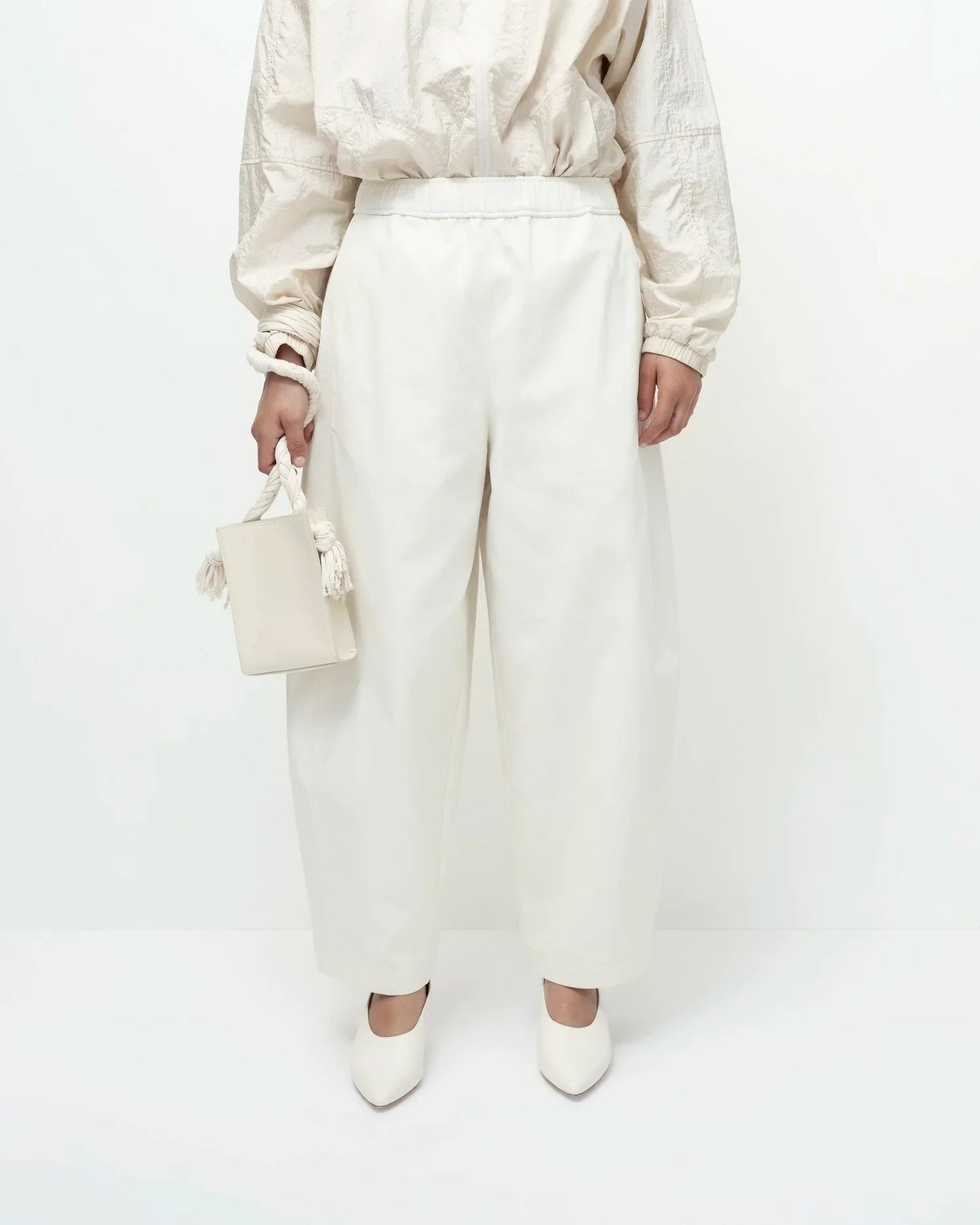 MIJEONG PARK Cream Cropped Balloon Pants