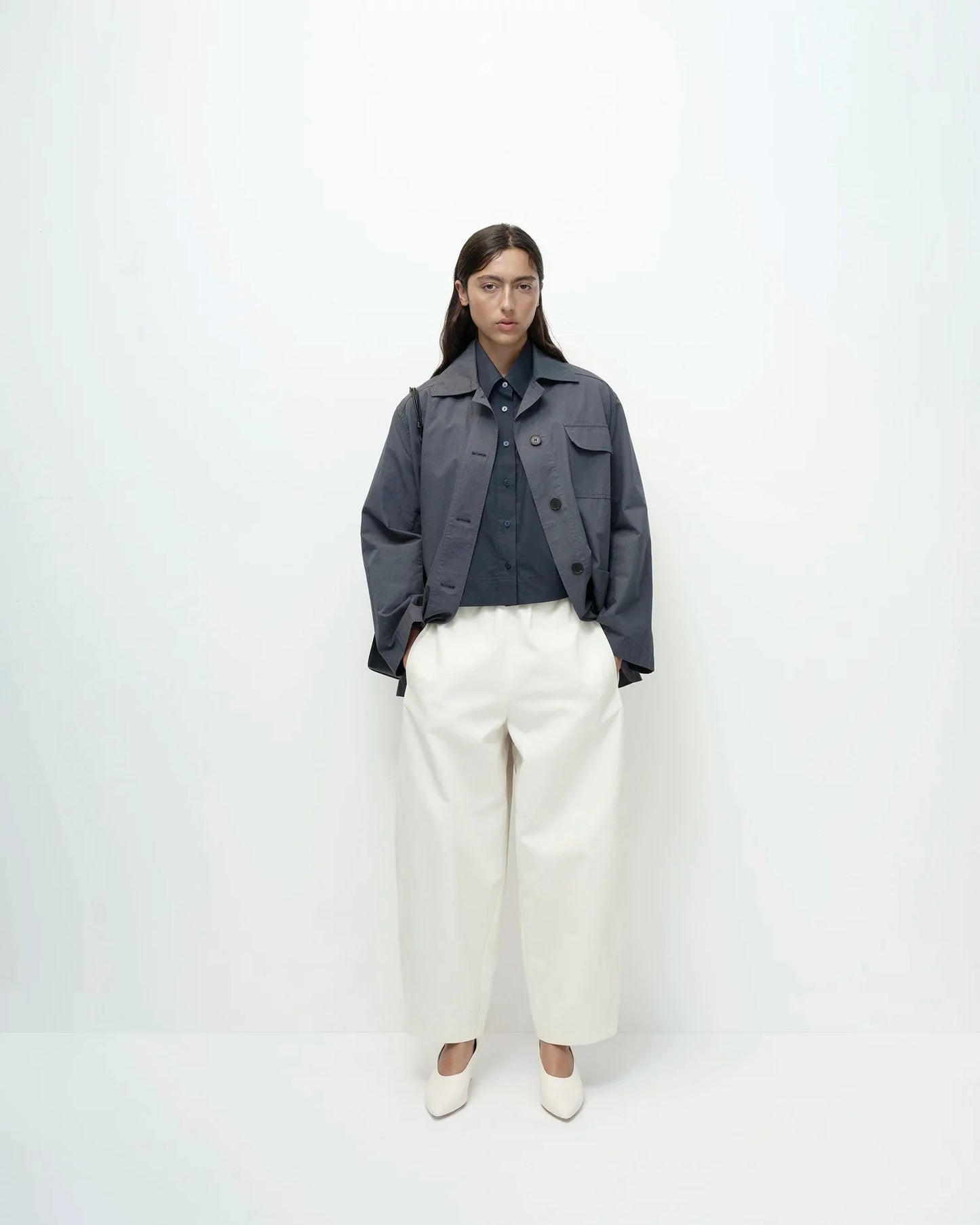 MIJEONG PARK Linen Blend Work Jacket
