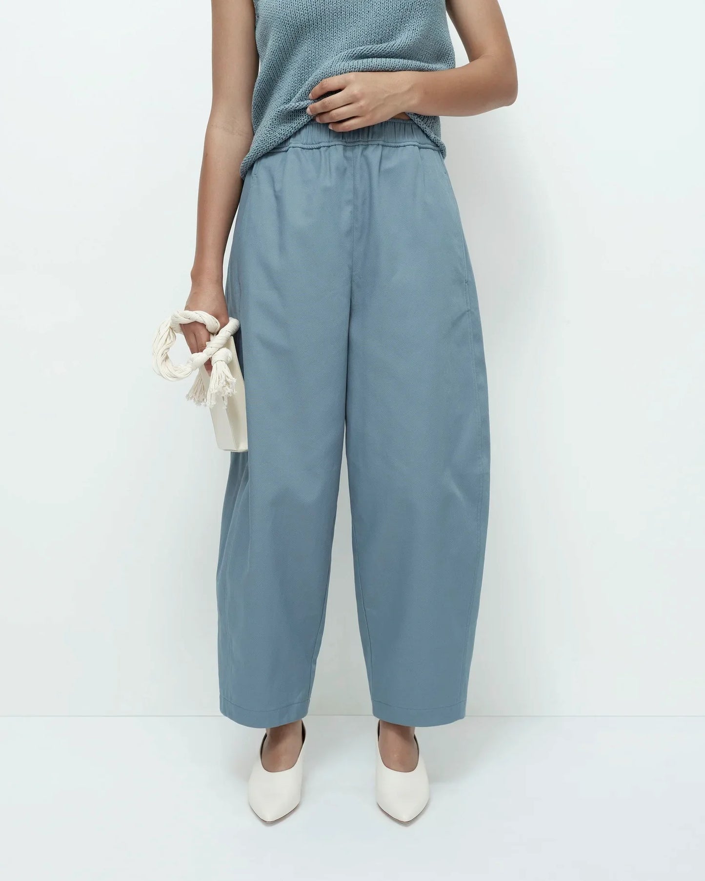 MIJEONG PARK Blue Cropped Balloon Pants