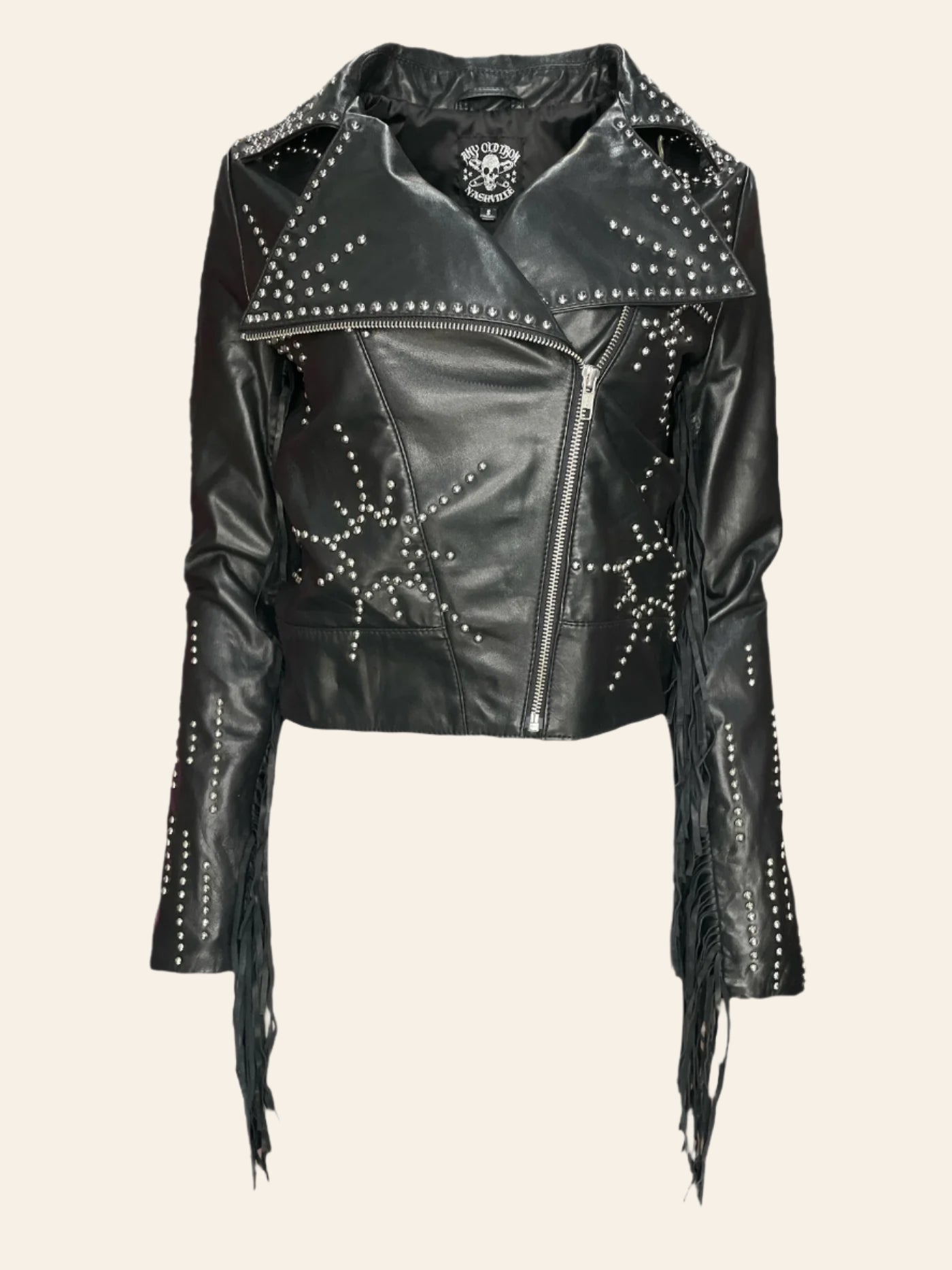 ANY OLD IRON Starburst Leather Jacket