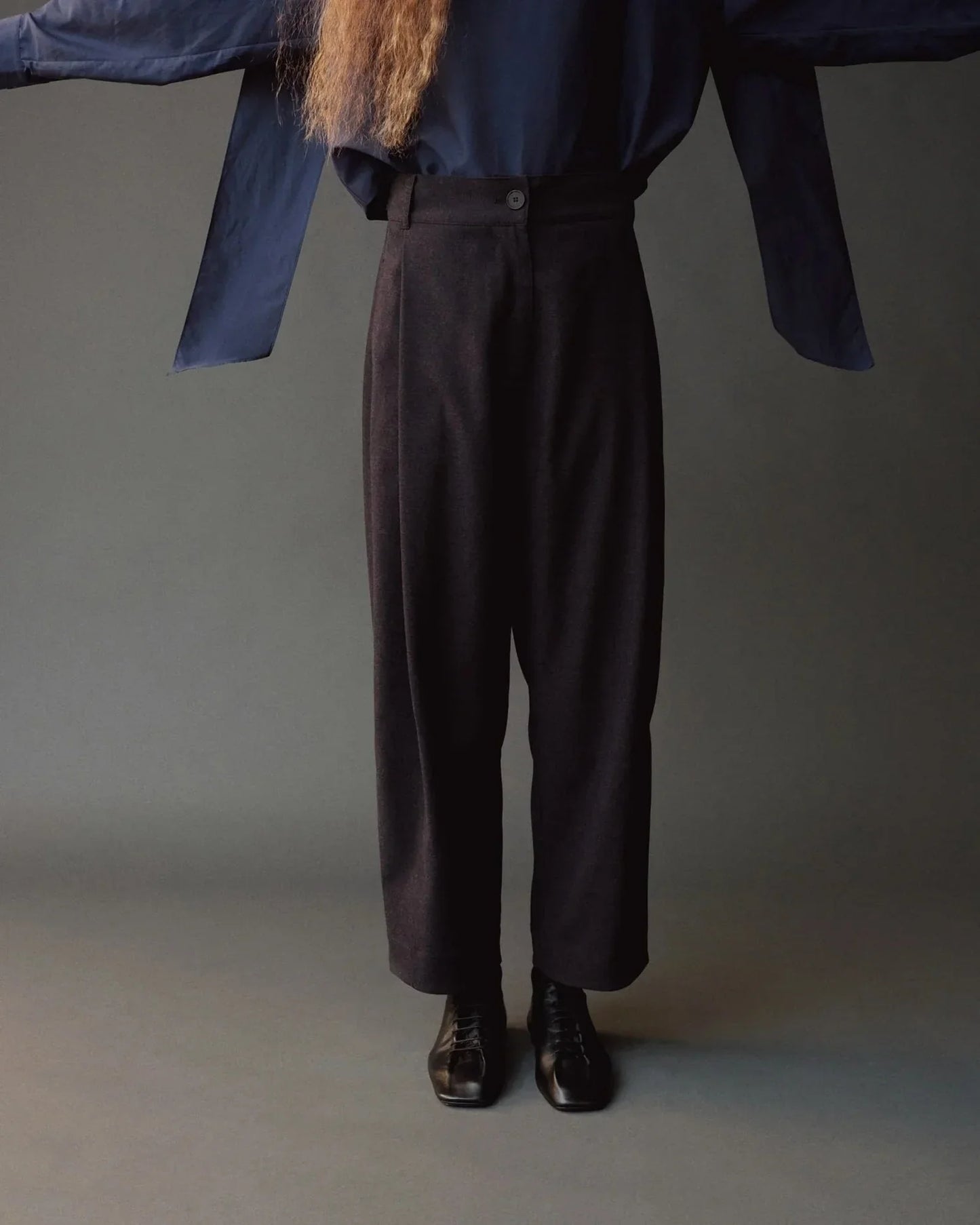 MIJEONG PARK Cropped Barrel-Leg Pants