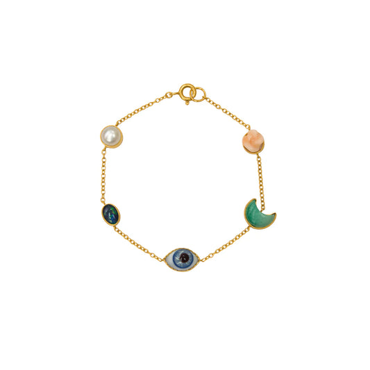 GRAINNE MORTON Eye Five Mini Charm Bracelet