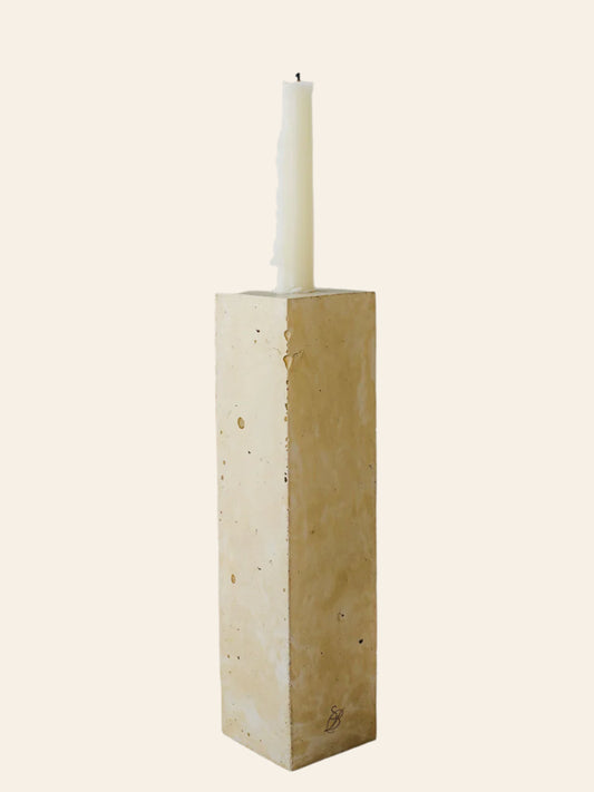 STUDIO BADGE Concrete Block Candleholder