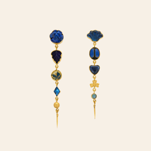 GRAINNE MORTON Five Charm Victorian Drop Earrings