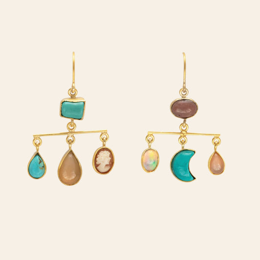GRAINNE MORTON Turquoise Balance Drop Earrings
