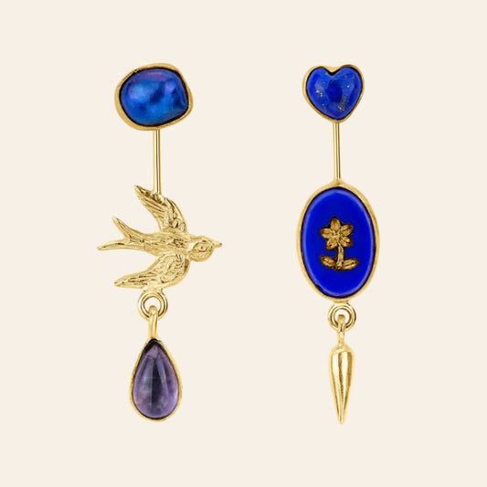 GRAINNE MORTON Double Detachable Victorian Drop Earrings