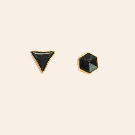 GRAINNE MORTON Geometric Mismatched Stud Earrings