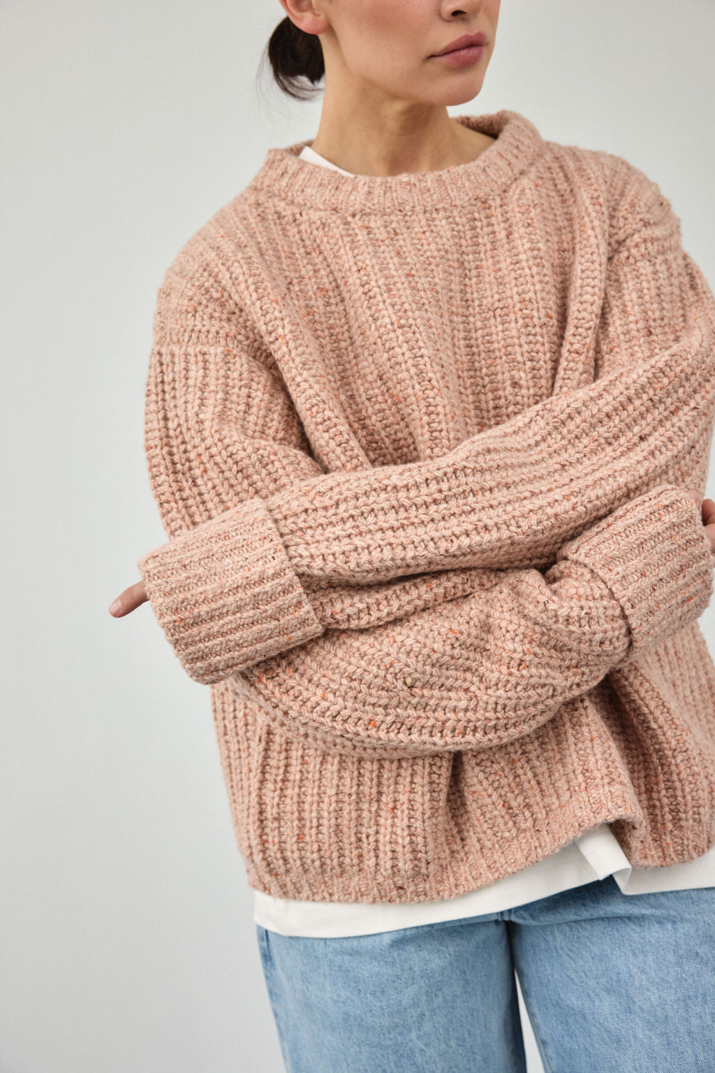 JAMES STREET Chunky Lowe Marled Strawberry