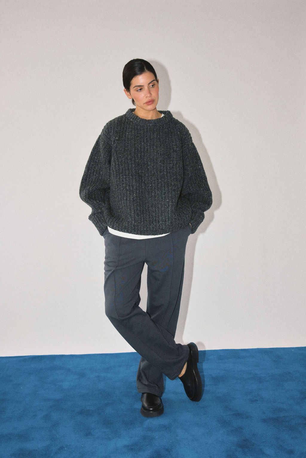 JAMES STREET Chunky Lowe Marled Charcoal