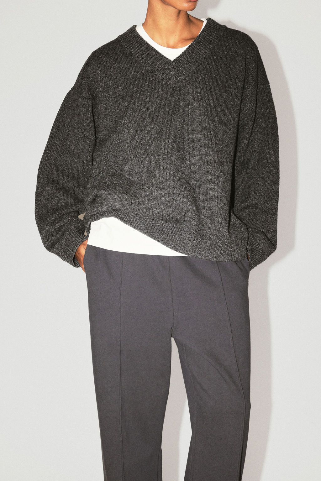 JAMES STREET Shrunken Sloane Vee Sweater