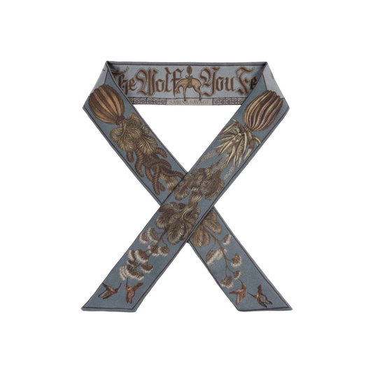 SABINA SAVAGE The Wolf You Feed Small Silk Ribbon Scarf